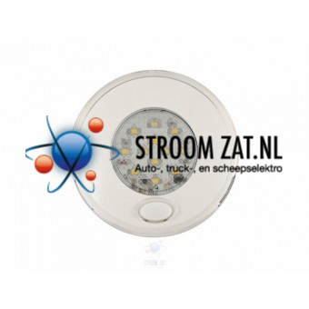 Led Interieurverlichting voorzien warm white licht 24V witte rand & schakelaar rond 80